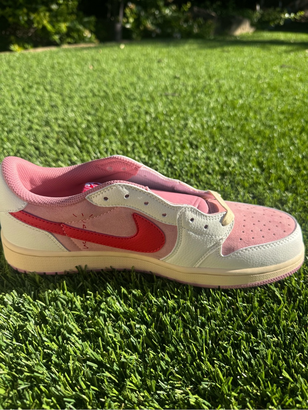 Travis Scott Nike Jordan 1  Sneakers in Shy pink and tropical pink